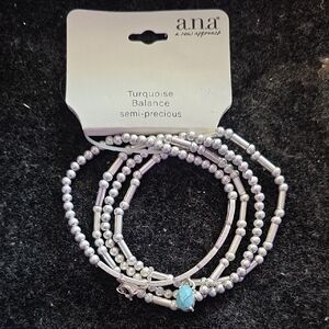 a.n.a Silver Bracelet with Turquoise Charm